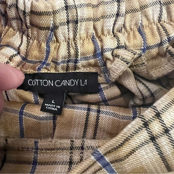 Cotton Candy Yellow Plaid Mini Skirt - Picture 2 of 4